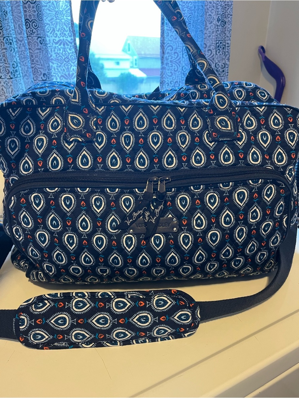Vera Bradley Double Handle  Satchel Bag in Marrakesh W/Matching Duffel Bag